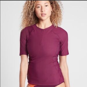 Athleta Velvet Plum Short Sleeve Pacifica II Tee